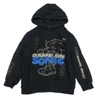 Černá mikina se Sonicem a kapucí George