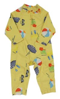 Žlutý UV overal se slunečníky