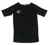 Černo-bílé sportovní funkční tričko s logem Sondico