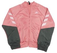 Růžová sportovní propínací mikina Adidas
