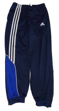 Tmavomodré sportovní tepláky Adidas