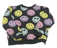 Tmavošedá mikina se smajlíky H&M