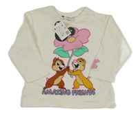 Nové - Smetanové triko s Chipem a Dalem Zara