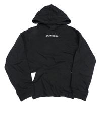 Černo-bílá mikina s nápisem a kapucí H&M