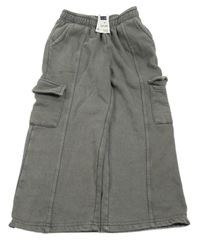 Nové - Tmavošedé široké tepláky s kapsami Dunnes