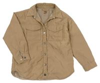 Béžová šusťáková košilová jarní bunda