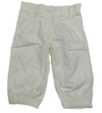 Bílé plátěné cuff kalhoty Next