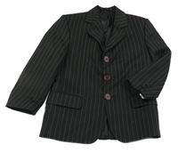 Černo-bílé pruhované společenské sako