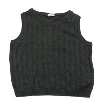 Tmavošedá pletená vesta H&M