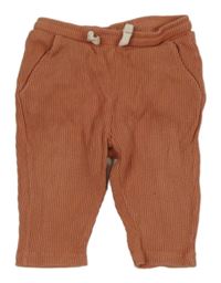 Starorůžové žebrované tepláky Zara