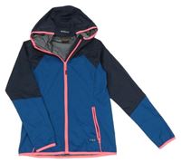 Tmavomodro-petrolejová šusťáková lehká bunda s kapucí Icepeak