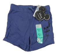 Nové - Tmavomodré bavlněné kraťasy s Mickeym Disney