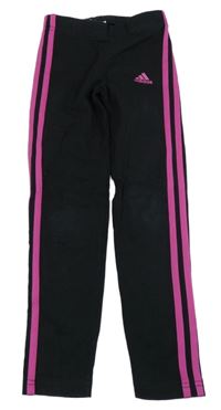 Černé legíny s pruhy Adidas