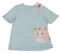 Nové - Světlemodré tričko s nápisem H&M