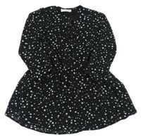 Černé šifonové šaty s hvězdičkami Minoti