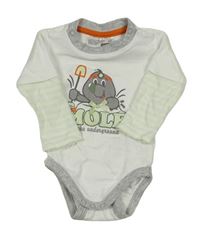 Bílo-pruhované body s krtkem Ergee
