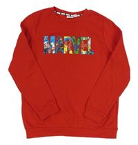 Červená mikina s logem Marvel