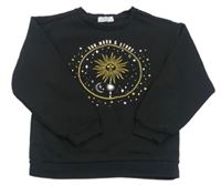 Černá mikina s potiskem zn. Primark