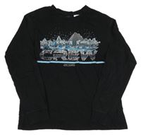 Černé triko s nápisem H&M