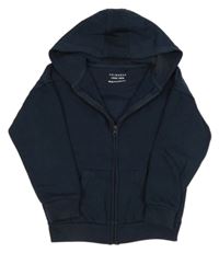 Tmavomodrá propínací mikina s kapucí Primark