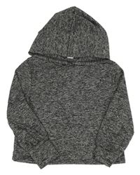 Šedo-černá melírovaná mikina s kapucí Shein