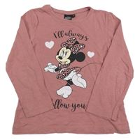 Růžové triko s Minnií Disney