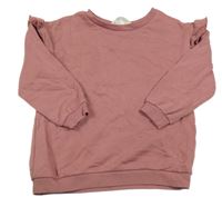Růžová mikina s volánky H&M