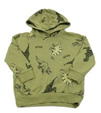 Khaki mikina s dinosaury a kapucí Little kids