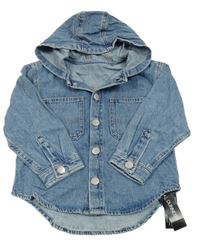 Nové - Modrá riflová košilová bunda s kapucí Dunnes