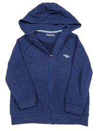 Tmavomodrá propínací mikina s dinosaurem a kapucí Nutmeg