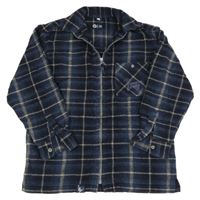 Tmavomodro-béžová kostkovaná košilová bunda C&A vel. 176