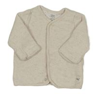 Béžová melírovaná zateplená propínací mikina F&F