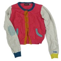 Růžovo-béžový propínací crop svetr Catimini