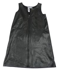 Černé potažené propínací šaty s kapsami Primarl