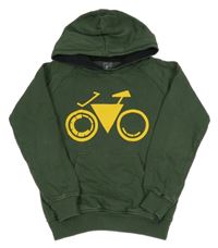 Khaki mikina s kolem a kapucí Cube