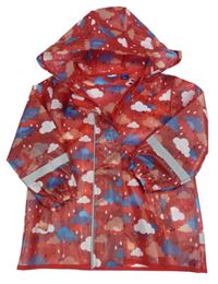 Červená pláštěnka s mráčky a kapucí Lupilu