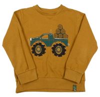 Medová mikina s monster truck Cool Club