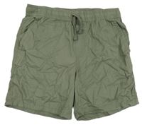 Khaki plátěné kraťasy Primark 