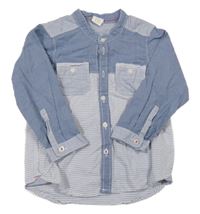 Modro-bílá kostkovaná košile H&M