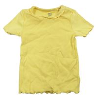 Žluté žebrované tričko F&F