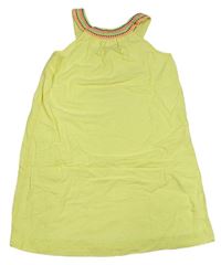 Žluté letní šaty s výšivkou zn. H&M