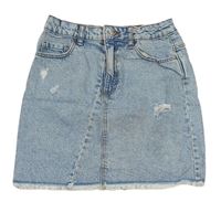 Světlemodrá šisovaná riflová sukně s prošoupáním Denim Co.