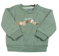 Khaki mikina s nápisy PRIMARK