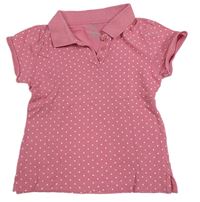 Růžovo-bílé puntíkaté polo tričko lupilu