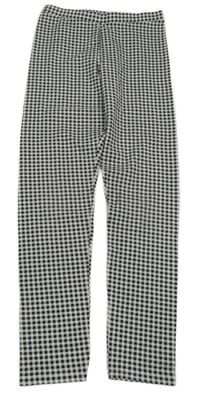 Černo-bílé kostkované legíny ZARA