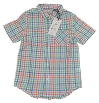 Nové - kostkovaná lněná košile joules