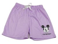 Levandulové kraťasy s Mickey a mašlí