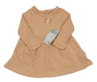 Nové - meruňkové žebrované šaty PRIMARK