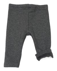 Tmavošedé melírované teplákové teplé turecké legíny BABY friends