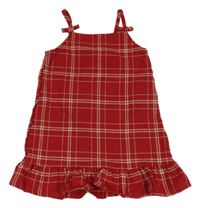 Červeno-bílé kostkované šaty s mašlemi H&M